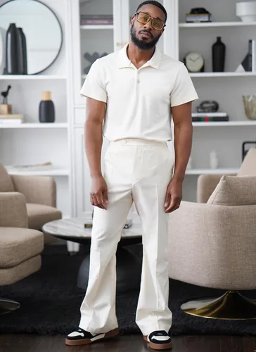 Miniatura 5 de Know Me - Camisa polo de manga corta para hombre y pantalones acampanados ajustados con patrón de costura, código de diseño ME2035, tallas