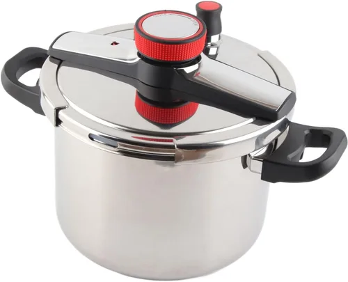 Miniatura 4 de Olla a presión grande, práctica olla a presión multifuncional de acero inoxidable para cocina (8L)