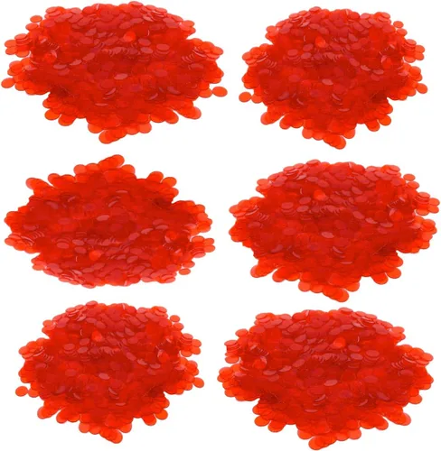 Regal Bingo Chips de bingo de plástico, 3000 piezas, juego de fichas transparentes transparentes para juego de mesa, divertida noche de bingo, color