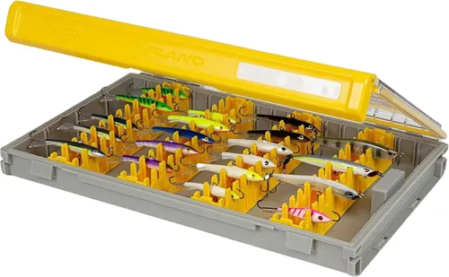 Miniatura 2 de Plano Edge 3700 Caja Vertical de Almacenamiento de Señuelos y Cebo Espía, Gris y Amarillo, Con Capacidad para Hasta 52 Señuelos Verticales