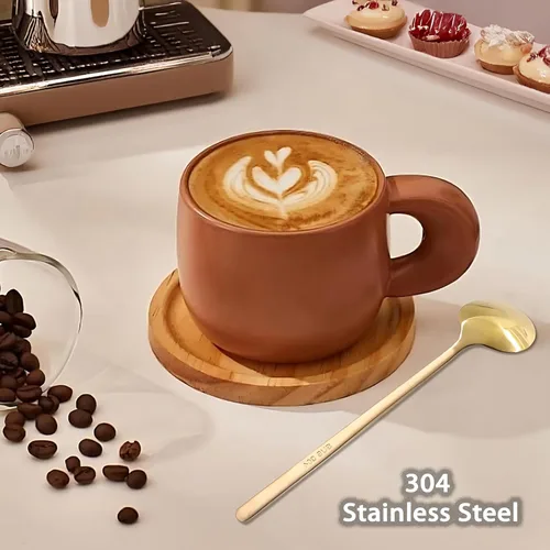Miniatura 4 de Comicfs Juego de 10 cucharas de café espresso de acero inoxidable SUS 304 de 5.3 pulgadas, cucharas de café, cucharaditas para café, azúcar, postre