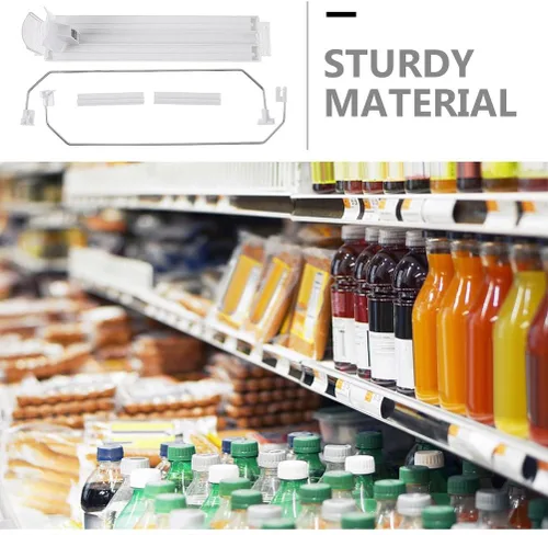 Miniatura 3 de PRETYZOOM Organizador de bebidas para nevera, 12.2 in/12 pulgadas, dispensador de botellas de beber autoempujante, dispensador de soda deslizante