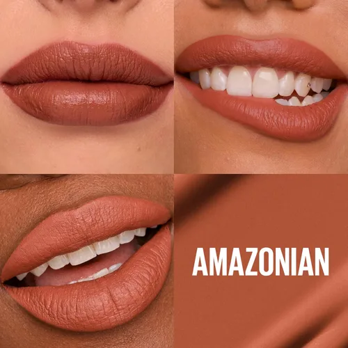 Miniatura 2 de Maybelline Super Stay Matte Ink Barra de Labios Líquida Maquillaje, Color de Alto Impacto de Larga Duración, Hasta 16H de Uso, Amazonian, Marrón 70