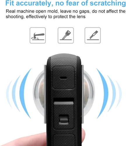 Miniatura 4 de PULUZ Protector de lente para Insta 360 x 3, protectores de lente duales para Insta360 X3, funda protectora de PC, protectores adhesivos de lente