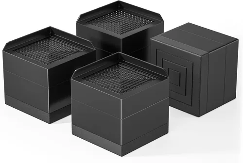 Miniatura 9 de Ezprotekt Elevadores de cama rectangulares ajustables que elevan hasta 1.5 pulgadas, elevadores de muebles adecuados para mesas, sofás, patas