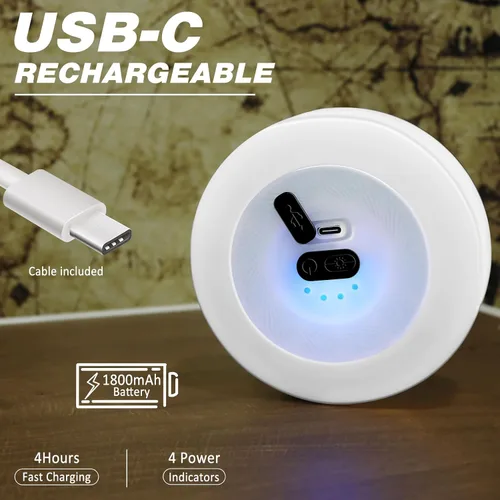 Miniatura 5 de DIBMS Paquete de 1 Cadena de Luces LED para Acampar con Control por App, 19 pies, recargable, multicolor, impermeable, luz colgante para acampar al