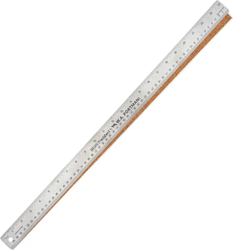 Miniatura 19 de Regla de metal de 12 pulgadas de Breman Precision con respaldo de corcho – Regla de borde recto de acero inoxidable, flexible, antideslizante
