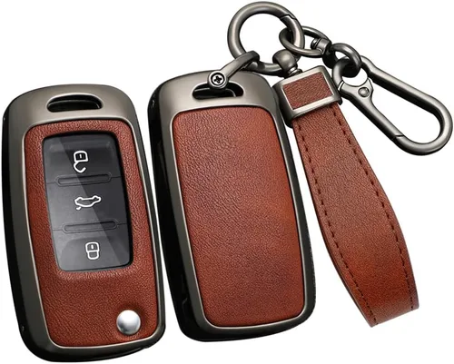 Miniatura 16 de ontto Funda para llavero de automóvil de protección completa, compatible con Volkswagen Jetta Tiguan Passat Polo Beetle Golf GTI/R/MK6 5 Santan