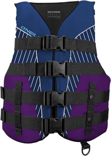 Miniatura 8 de O'Neill Chaleco salvavidas SuperLite USCG para mujer Negro/humo/negro: ultra violeta