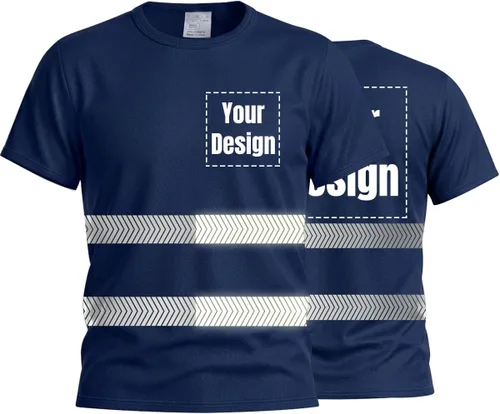 Miniatura 24 de Camiseta Hi Vis con tira reflectante de alta visibilidad, camisetas de seguridad personalizadas para tu logotipo, camisas de trabajo al aire libre