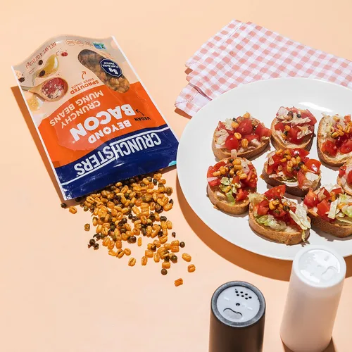 Miniatura 8 de Crunchsters Frijoles Mung crujientes, proteína a base de plantas, superbocadillo y aderezo para ensalada, sin gluten, sin nueces, vegano, 0.23 oz
