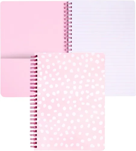 Miniatura 21 de Steel Mill & Co - Cuaderno de espiral mini lindo, 8.25" x 6.25", diario con tapa dura y 160 páginas forradas, diseño floral naranja Anaranjado floral