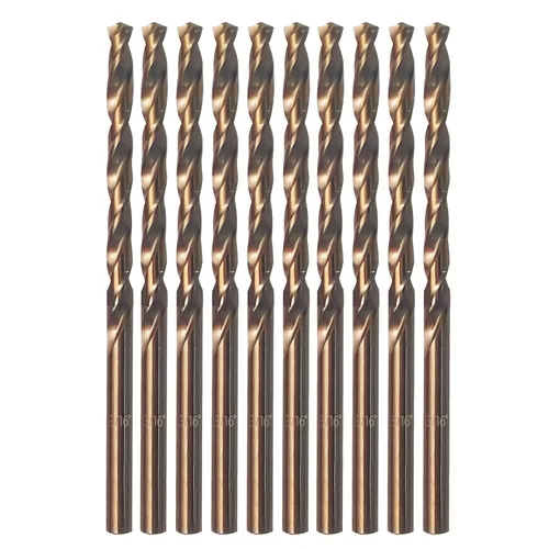 Miniatura 8 de Broca de cobalto de 1/8 pulgadas, broca helicoidal de acero de alta velocidad M35 de longitud estándar, punta de 135 grados para metal duro, acero