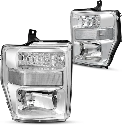 Miniatura 11 de DWVO Conjunto de faros compatible con Ford F-250 F-350 F-450 F-550 Super Duty 1999-2004/Ford Excursion 2000-2004 Faros de repuesto carcasa negra