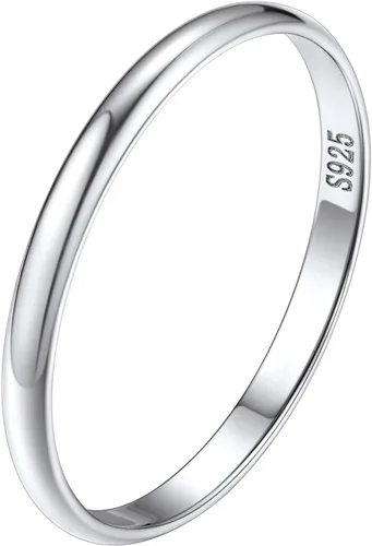 Silvora Anillo de plata de ley resistente con nudo celtaeslabones cubanos para mujeres y hombres, anillo de eternidad vintage, talla 4-12, Plata