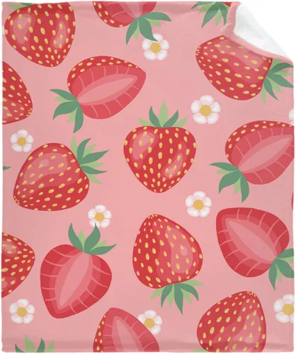 Miniatura 15 de Darani Manta de franela ligera de fruta de plátano, súper suave y acogedora, cálida y ligera, manta de franela suave de 60 x 50 pulgadas