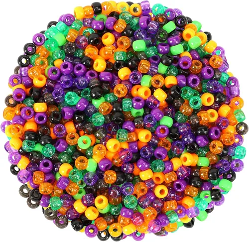 Miniatura 13 de UPINS 1200 cuentas de poni con purpurina de Navidad a granel para collares, pulseras, aretes, joyería, suministros de decoración de fiesta de 3