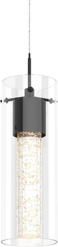 Tawson Alice - Lámpara de techo colgante de 1 luz, LED integrado y vidrio de burbujas de alta calidad, para isla de cocina, pasillo, entrada,