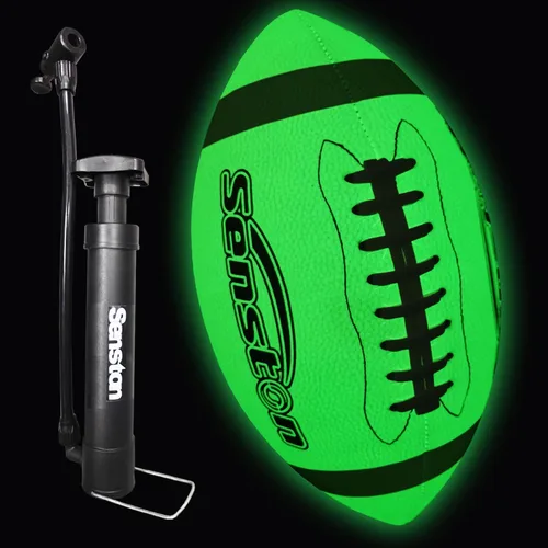 Miniatura 11 de Senston Fútbol Tamaño 9/6 – Premium Composite Cuero Escuela Secundaria/Niños/Jóvenes Fútbol con Bomba Tamaño Pelota de Pie con Bomba