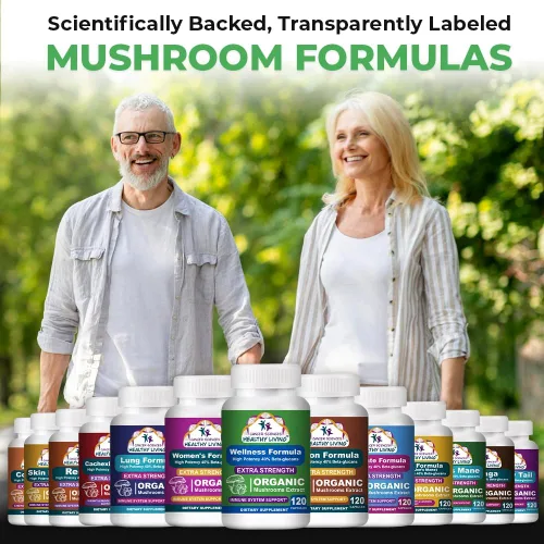 Miniatura 8 de Cancer Sciences Cápsulas de suplemento de hongos orgánicos – 1,500 mg Complejo de hongos de bienestar sin OMG 40% beta-glucanos – Cola de pavo