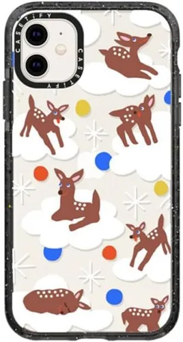 Miniatura 122 de CASETiFY Impact - Funda para iPhone 11 - Flower Power Retro - Negro Transparente