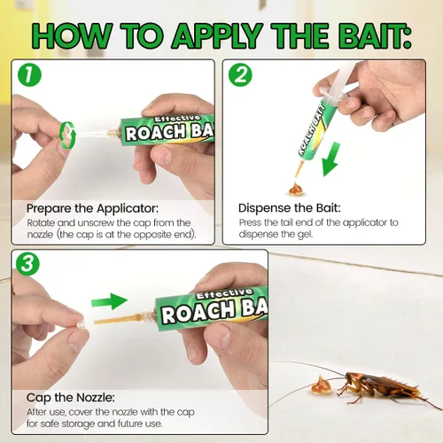 Miniatura 7 de Cebo de gel para cucarachas, 5 unidades, mata infestación de cucarachas de acción rápida para control de plagas en interiores