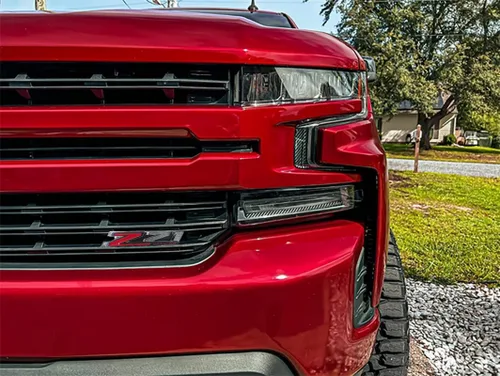 Miniatura 4 de Paquete de 3) 2019-2024 Paquete de 2 emblemas Z71 todoterreno para capó Plus rejilla Z71 todoterreno Compatible con Silverado 84632695 84384428 Todo