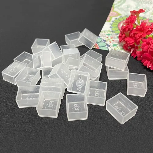 Miniatura 7 de 150 piezas de plástico transparente vacío para acuarelas – 0.07 onzas líquidas de capacidad, bandejas de pintura recargables para acuarelas sólidas