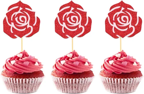 Miniatura 15 de 24 adornos para cupcakes para el día de San Valentín, 1er cumpleaños, temática de dulce amor, decoración de pastel para el día de San Valentín, 1er
