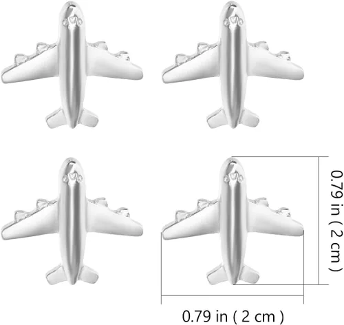 Miniatura 2 de ABOOFAN 48 tachuelas de pulgar en forma de avión para mapas, tableros de corcho y paredes de fotos, chinchetas de metal para decoración de oficina