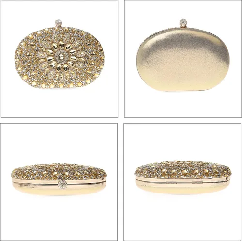 Miniatura 6 de COAIMANEY Bolso de mano brillante con purpurina para mujer bolso de noche bolso de hombro para boda fiesta de graduación