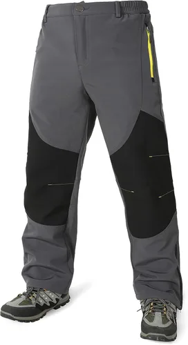Miniatura 2 de Forro de terciopelo suave impermeable para hombre, para esquí, nieve, senderismo, al aire libre, con cremallera en la parte inferior de la pierna