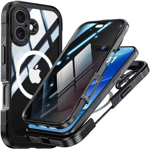Miniatura 14 de TOPF&B Funda de privacidad para iPhone 17 Pro Max, compatible con MagSafe, funda magnética para iPhone 17 Pro Max, protector de pantalla de Negro