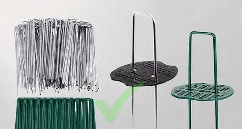 Miniatura 2 de Estacas galvanizadas de promoción para paisaje, resistentes, grapas de tierra para barrera de malezas, riego, cercas, lona, grapas de jardín