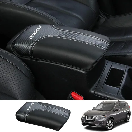 Miniatura 6 de Protector de funda para reposabrazos de automóvil, almohadilla de cuero para consola central para Nissan Rogue 2014-2020, protector de caja