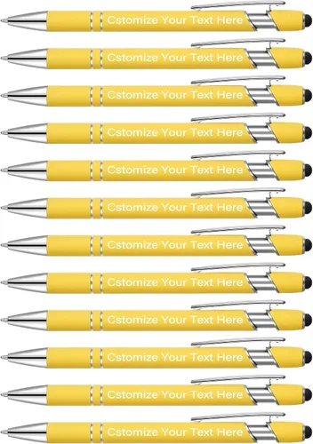 Miniatura 12 de Kingluu 24 unidades de bolígrafos personalizados con lápiz óptico, escritura suave, tinta negra, bolígrafos personalizados con su nombre, logotipo