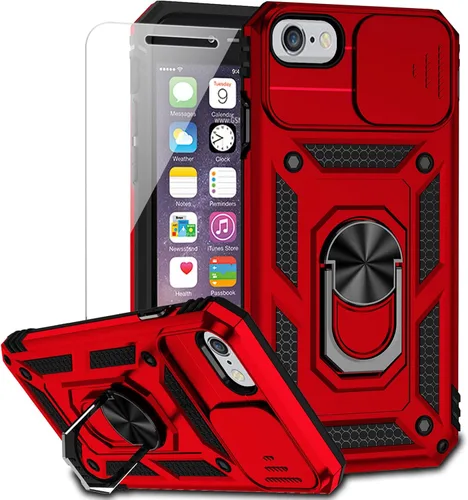 Miniatura 13 de Funda para iPhone SE (3ª y 2ª generación 2022/2020) y iPhone 8/7/6 con cubierta para lente de cámara, protector de pantalla HD, protección contra