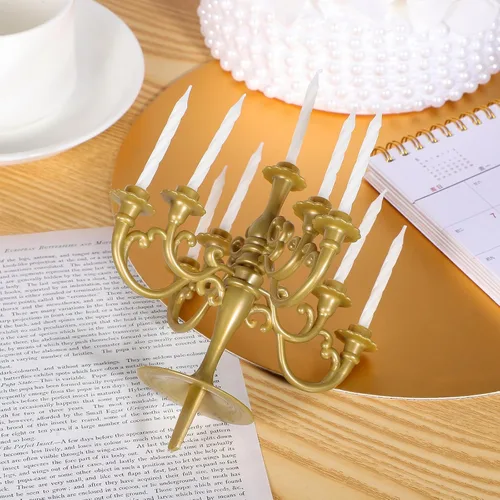 Miniatura 7 de Decoraciones creativas para tartas, 2 piezas, adornos de candelabros, decoración de cupcakes de boda, suministros de fiesta de cumpleaños