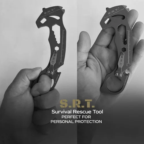 Miniatura 6 de S.R.T. Herramienta de rescate y supervivencia - Multiherramienta premium de 14 funciones para rescate de automóviles para aplicaciones de protección
