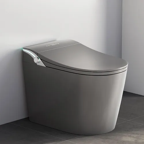 WinZo Inodoro inteligente, inodoros sin tanque de limpieza dinámica con secadora, inodoro ADA Comfort de una pieza con bidé de agua tibia, inodoro