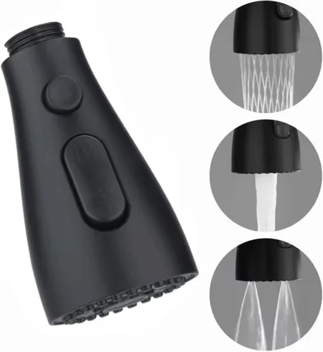 Miniatura 4 de Repuesto de cabezal de grifo de cocina con 9 adaptadores, cabezal de fregadero desplegable de metal, rociador de fregadero de 3 funciones, adaptador