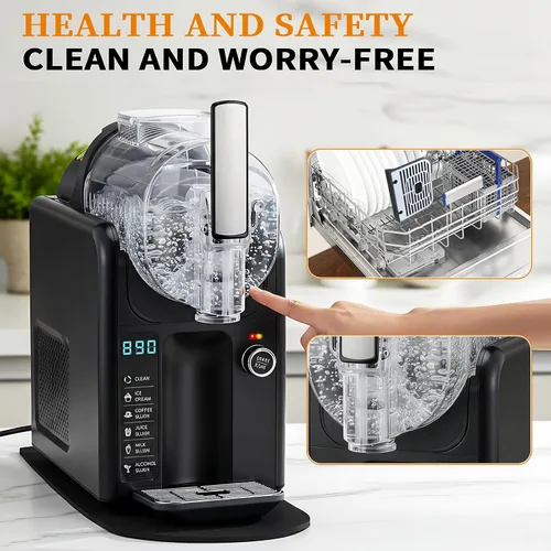 Miniatura 8 de Máquina de granizado 5 en 1 para el hogar, no necesita hielo, máquina de bebidas congeladas con alfombrilla antideslizante, máquina de granizado