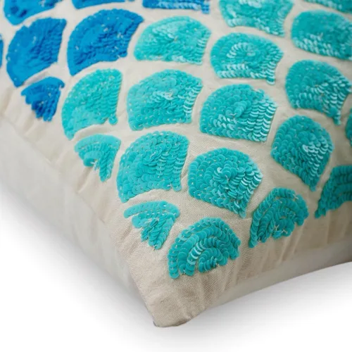 Miniatura 7 de The HomeCentric Funda de almohada personalizada, fundas de almohada decorativas, 14 x 14 pulgadas (13.8 x 13.8 in), color azul, fundas de almohada