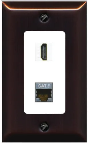 Miniatura 27 de RiteAV Placa de pared HDMI y Cat7 - 1 banda [marrón/marrón]