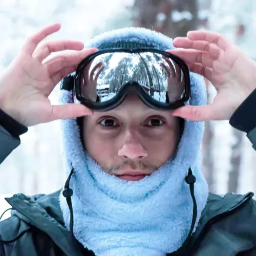 Miniatura 5 de Shy - Gorro de invierno resistente al viento, pasamontañas de terciopelo, máscara de esquí para hombres y mujeres