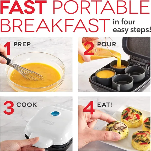 Miniatura 2 de Dash - Preparador de lujo de bocadillos de huevo - Preparador de bocadillos de huevo eléctrico para aperitivos proteicos saludables - Limpieza Negro