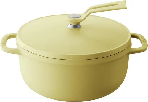 Olla para Horno Holandés Vermicular 2.0 | Olla de Hierro Fundido Esmaltada Ligera | 18cm (2 qt) | No tóxica | Compatible con inducción | Horno