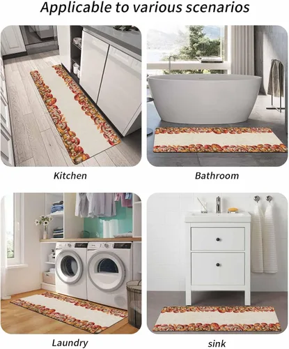 Miniatura 5 de Tapete de baño de hongos para bañera, antideslizante, de secado rápido y absorbente, tierra de diatomeas, fregadero de ducha, tapete lavable