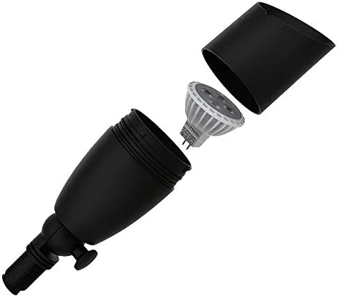 Miniatura 2 de MarsLG ALS1 - Luz de aluminio de bajo voltaje direccional para paisaje en acabado negro con pico de tierra y bombilla LED MR16 gratis
