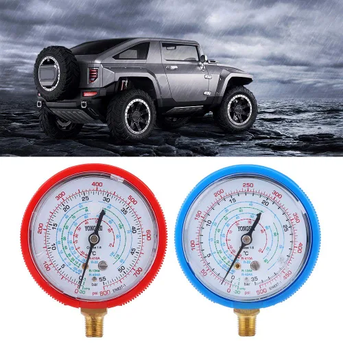 Miniatura 5 de Medidor de presión de aire acondicionado, par de aire acondicionado R410A R134A R22 Refrigerante Kit de manómetro de alta y baja presión Juego
